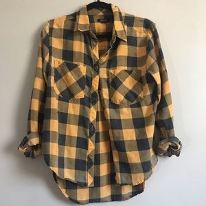 Black&Gold Checkered Flannel